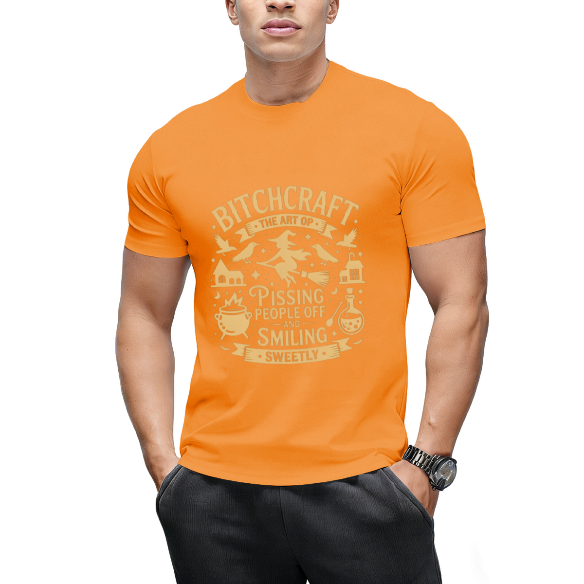 Bitchcraft - The Art of Pissing People Off Witch Design T-Shirt