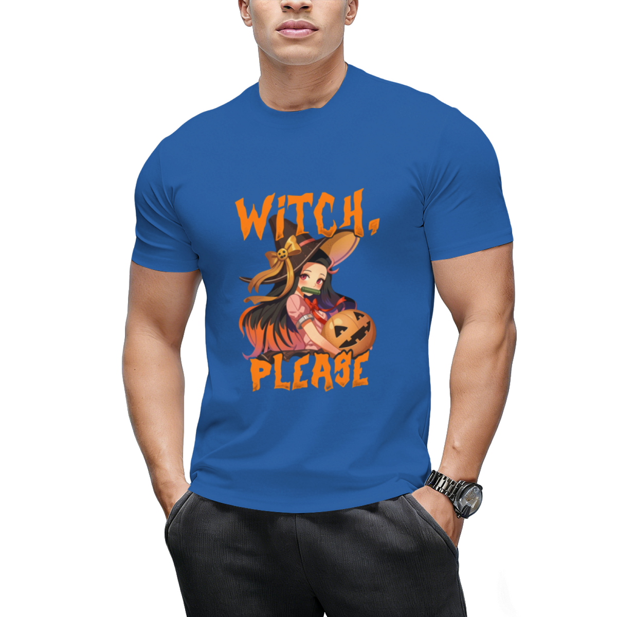 Funny Halloween Puns Anime Witch Please T-Shirt