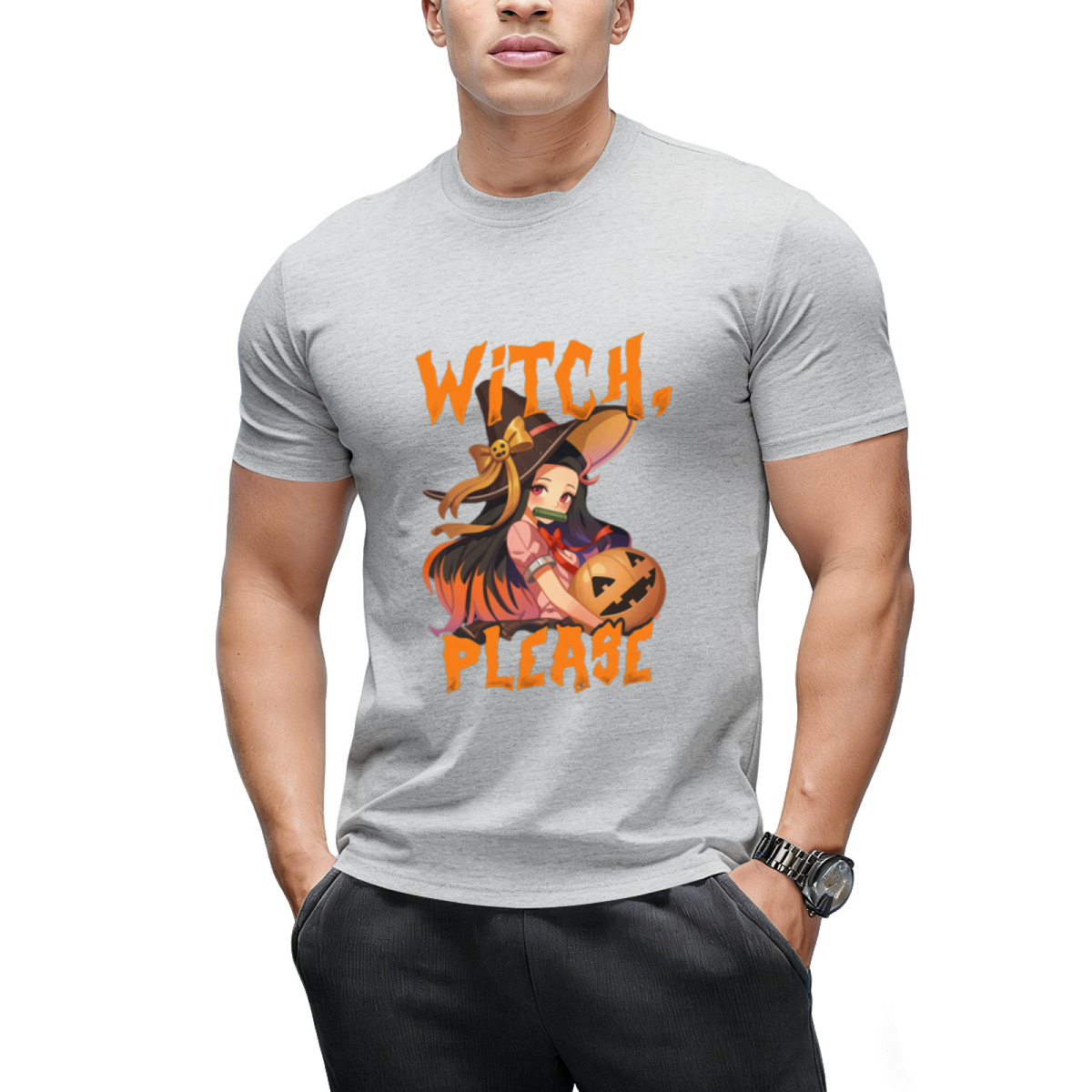 Funny Halloween Puns Anime Witch Please T-Shirt