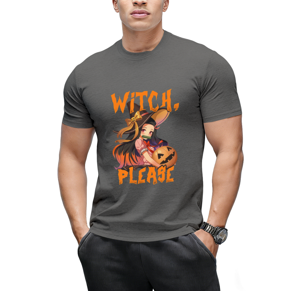 Funny Halloween Puns Anime Witch Please T-Shirt