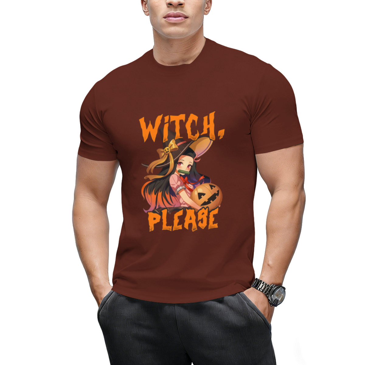 Funny Halloween Puns Anime Witch Please T-Shirt