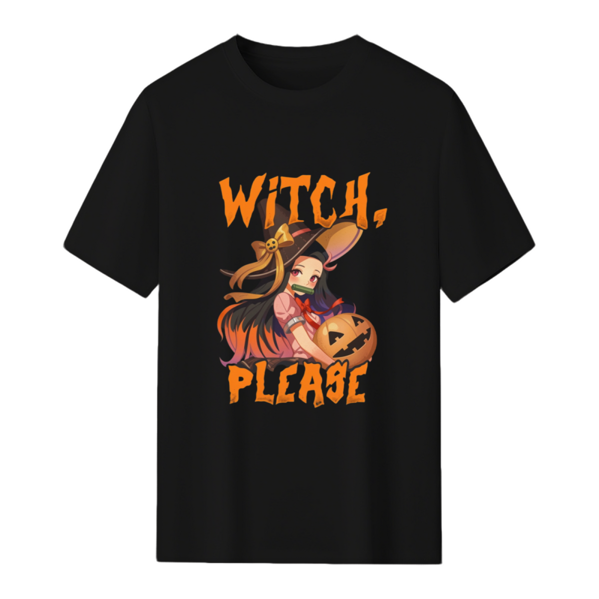 Funny Halloween Puns Anime Witch Please T-Shirt
