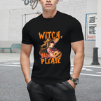 Funny Halloween Puns Anime Witch Please T-Shirt