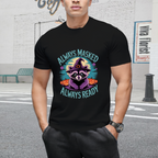Cute Halloween Witch Racoon Lover Always Masked Always Ready T-Shirt