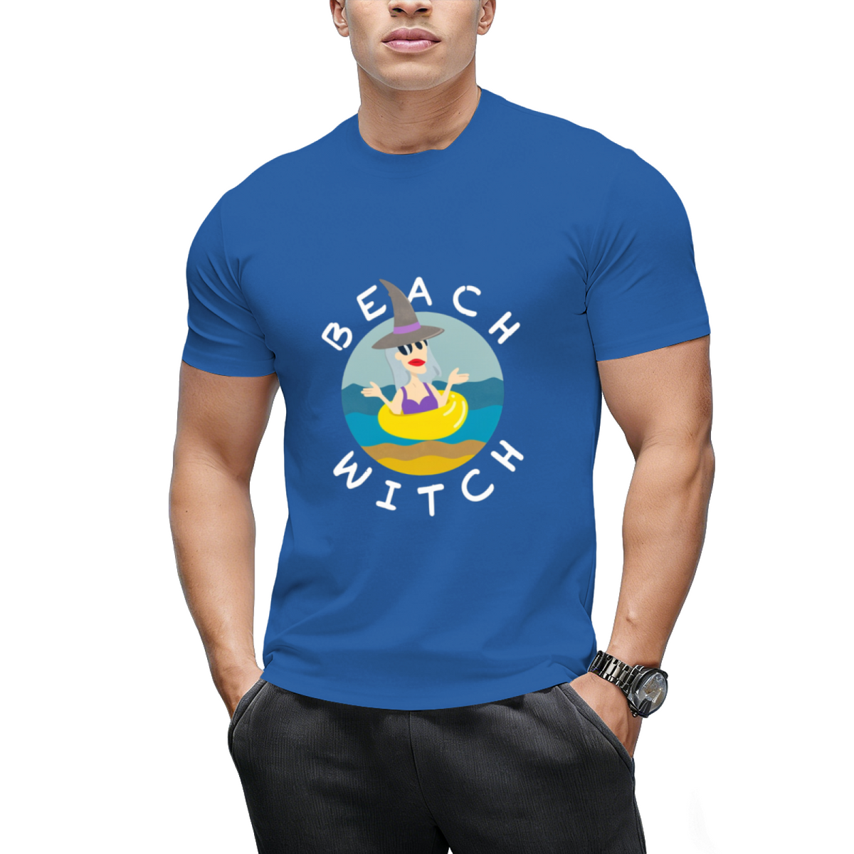 Beach Witch Swimming Circle  Vacation time  T-Shirt