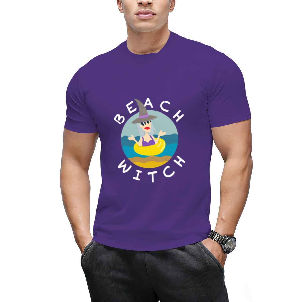 Beach Witch Swimming Circle  Vacation time  T-Shirt