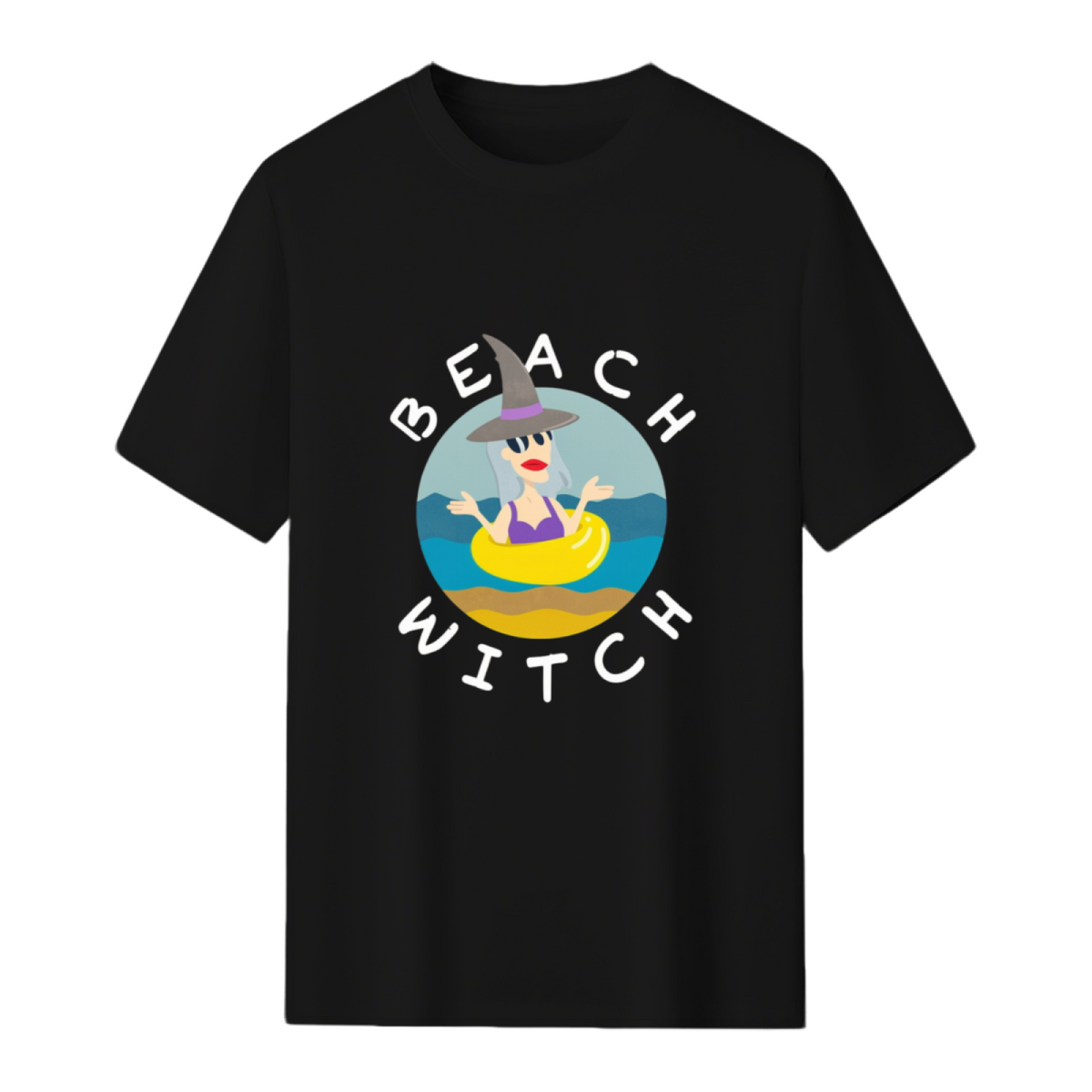 Beach Witch Swimming Circle  Vacation time  T-Shirt