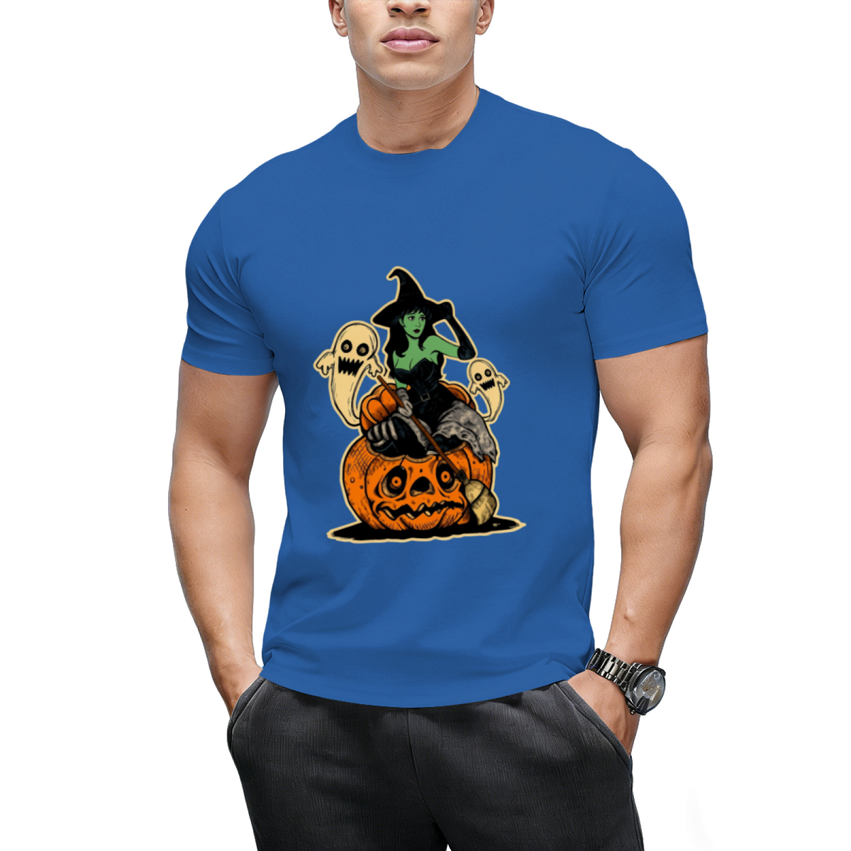Halloween Witch and Pumpkin T-Shirt