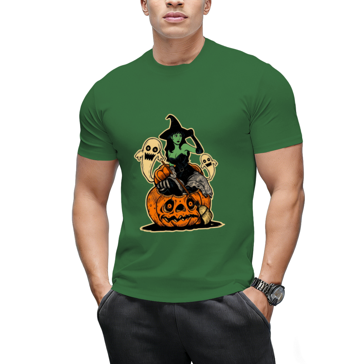 Halloween Witch and Pumpkin T-Shirt