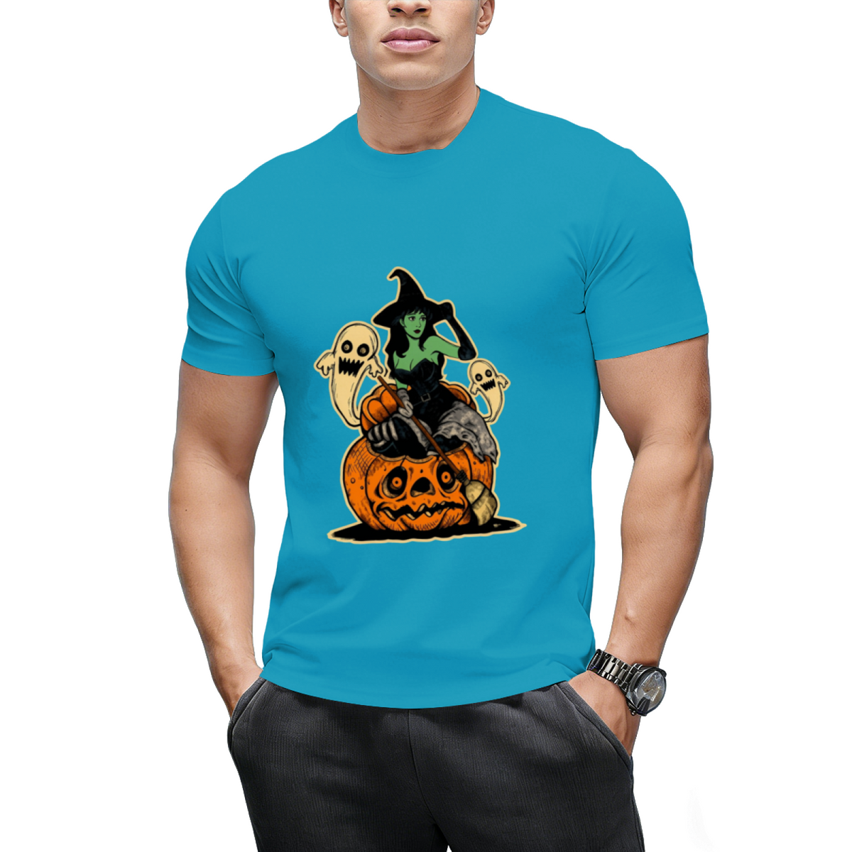 Halloween Witch and Pumpkin T-Shirt