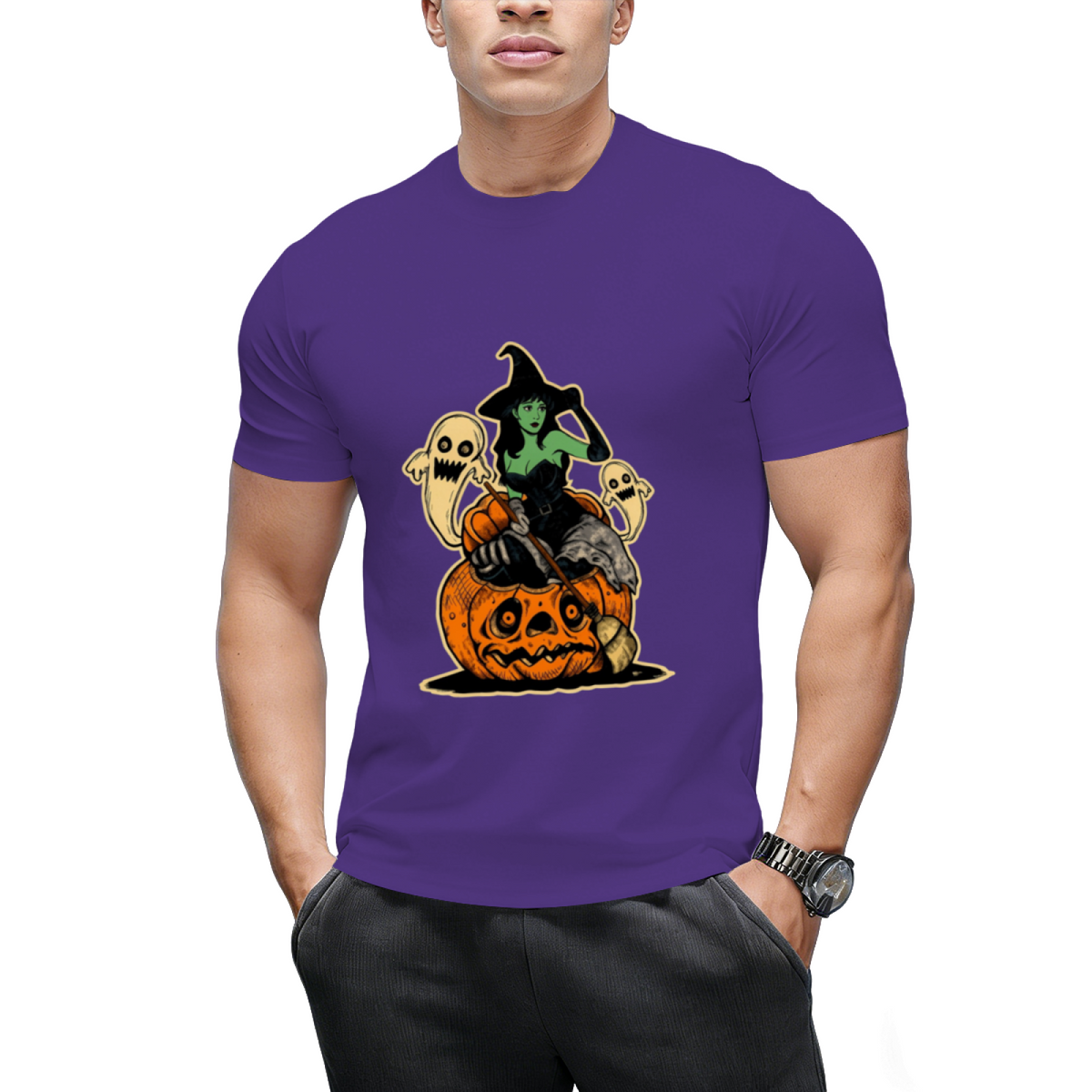 Halloween Witch and Pumpkin T-Shirt