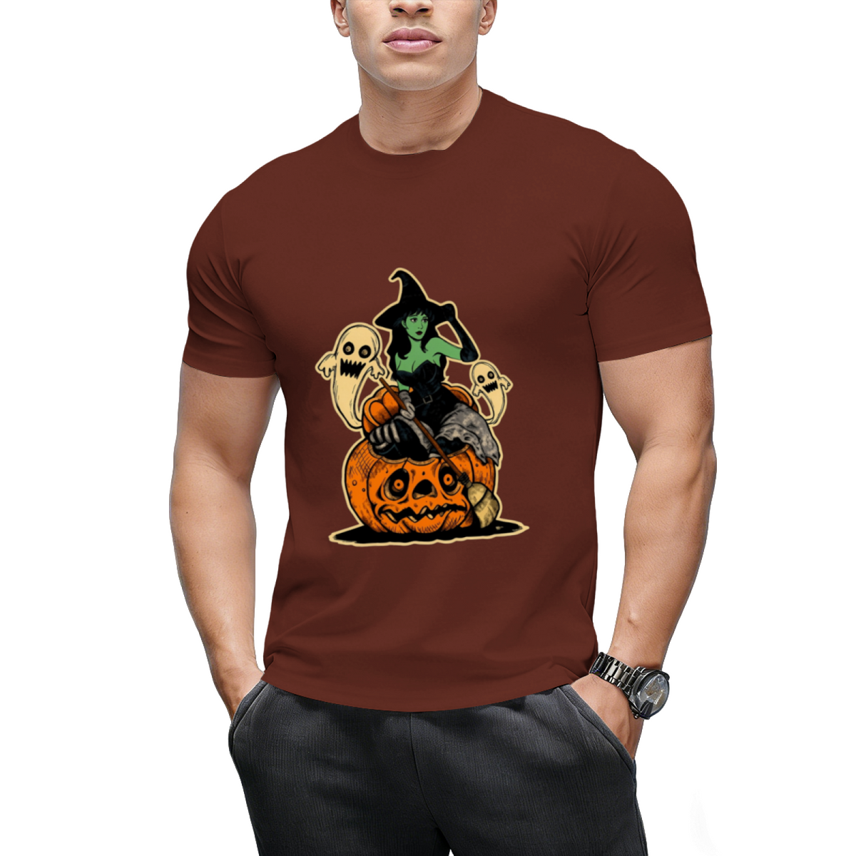 Halloween Witch and Pumpkin T-Shirt