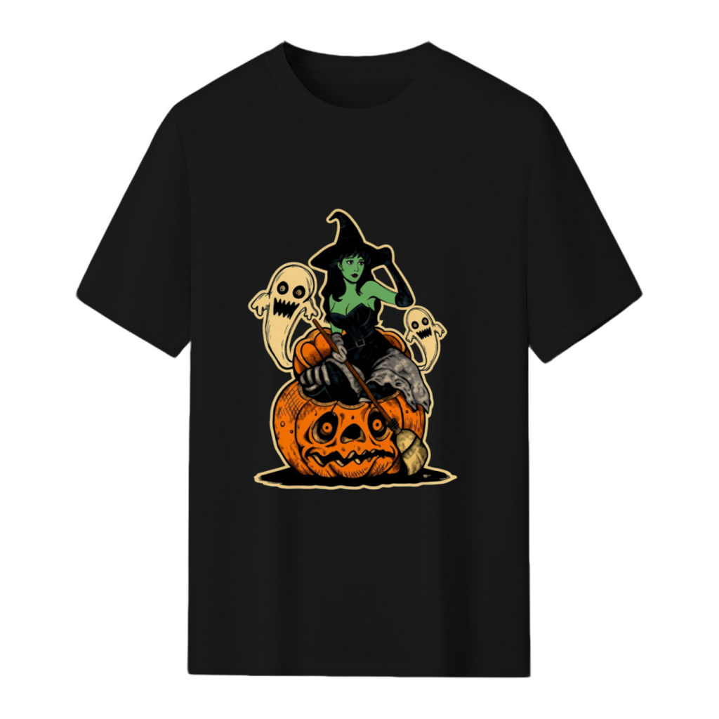Halloween Witch and Pumpkin T-Shirt