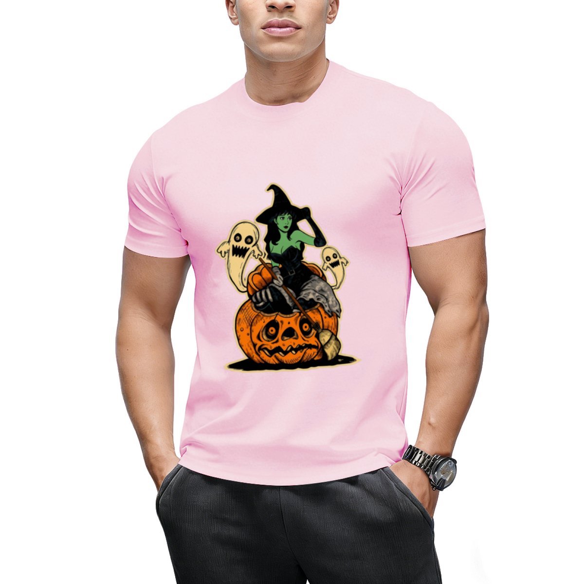 Halloween Witch and Pumpkin T-Shirt