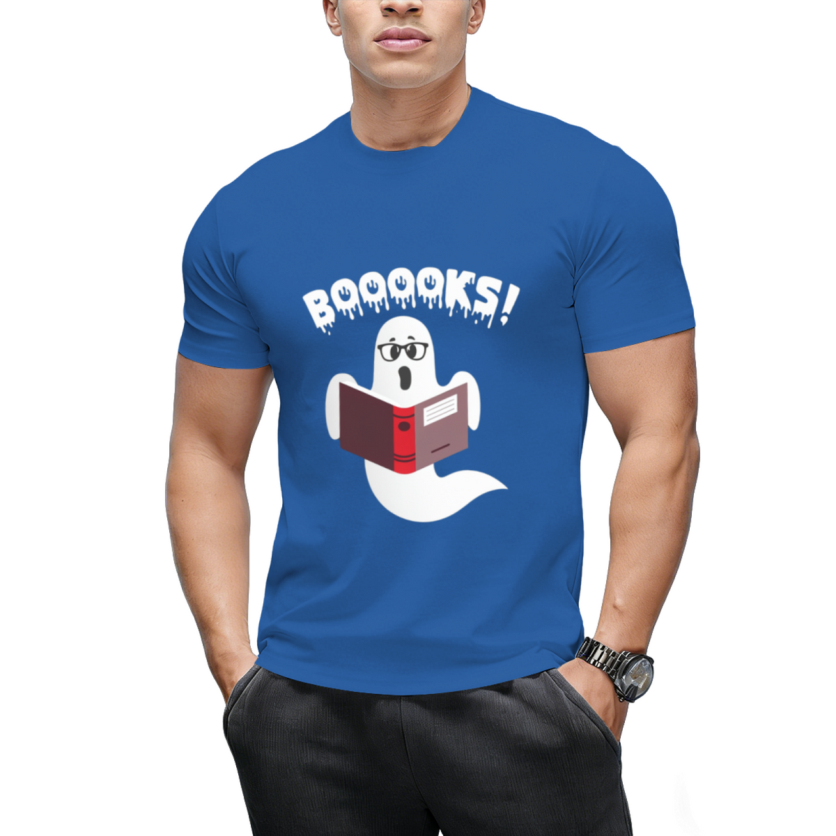 Ghost Reading Books Boooks Funny Halloween T-Shirt