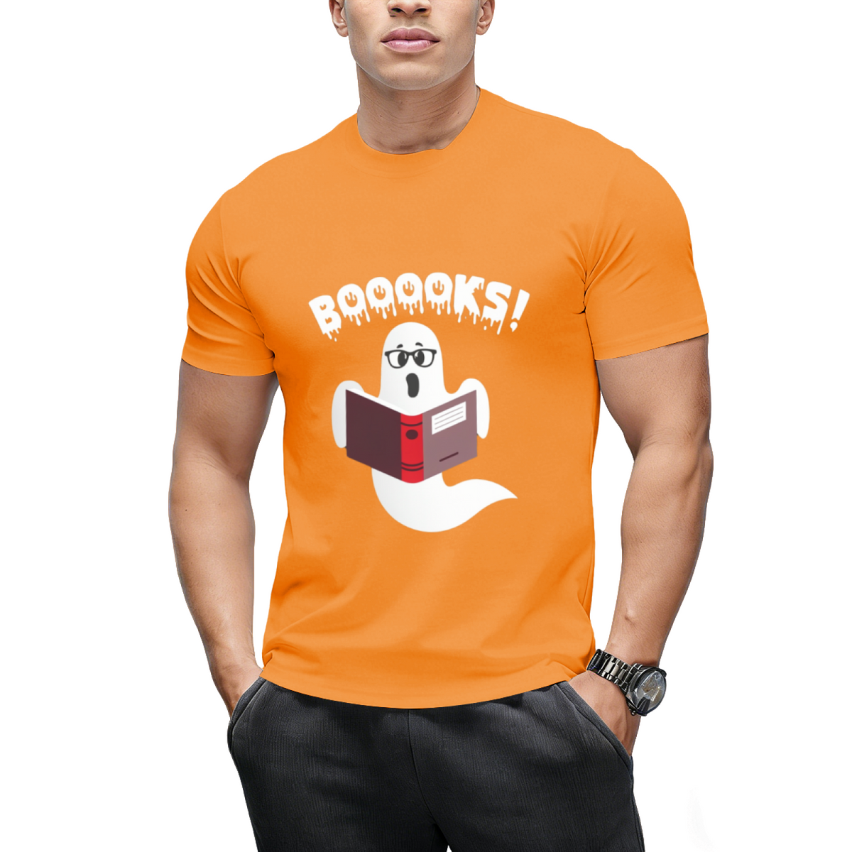 Ghost Reading Books Boooks Funny Halloween T-Shirt