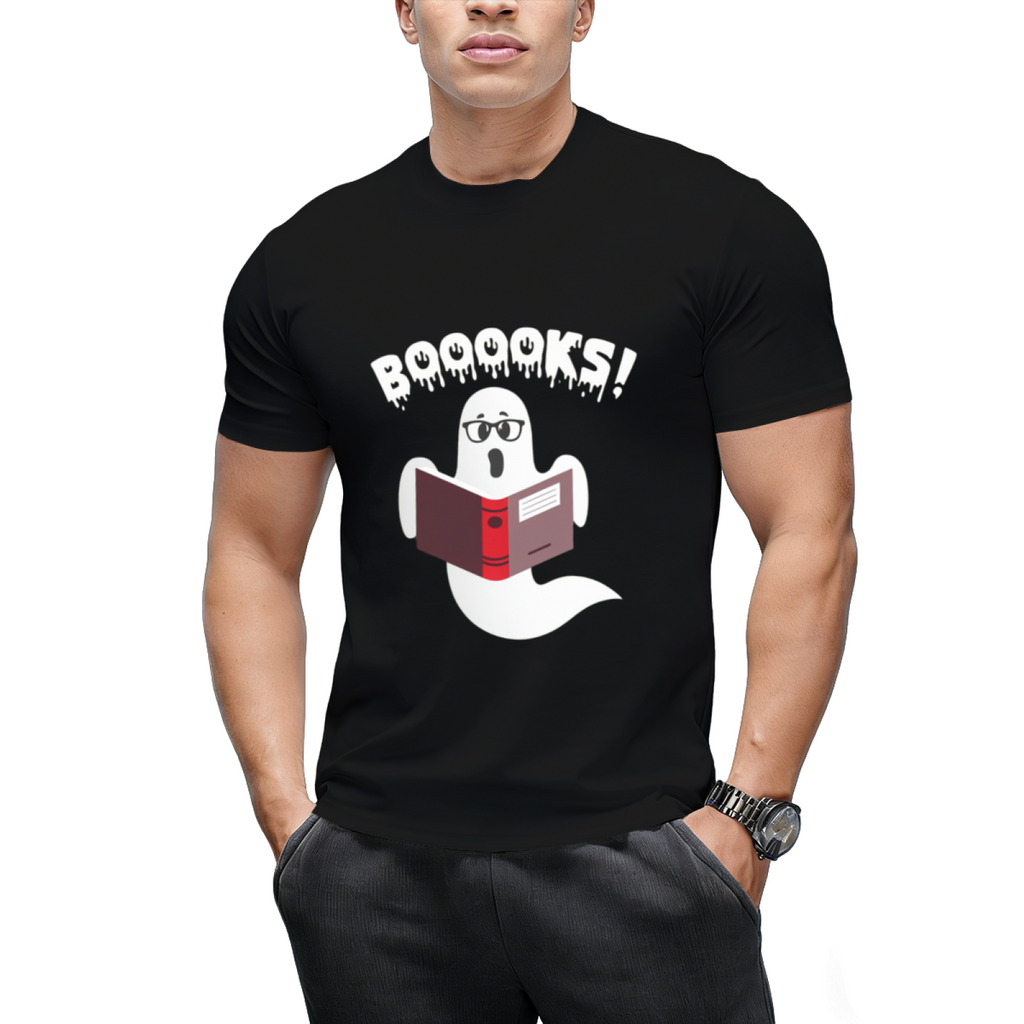 Ghost Reading Books Boooks Funny Halloween T-Shirt