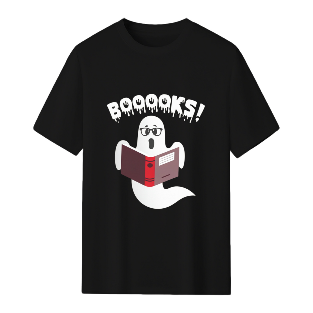 Ghost Reading Books Boooks Funny Halloween T-Shirt