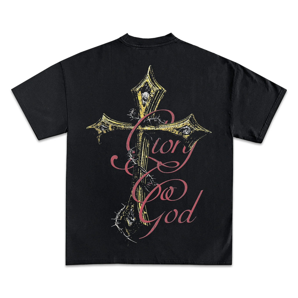 Glory To God Cross Graphic T-Shirt