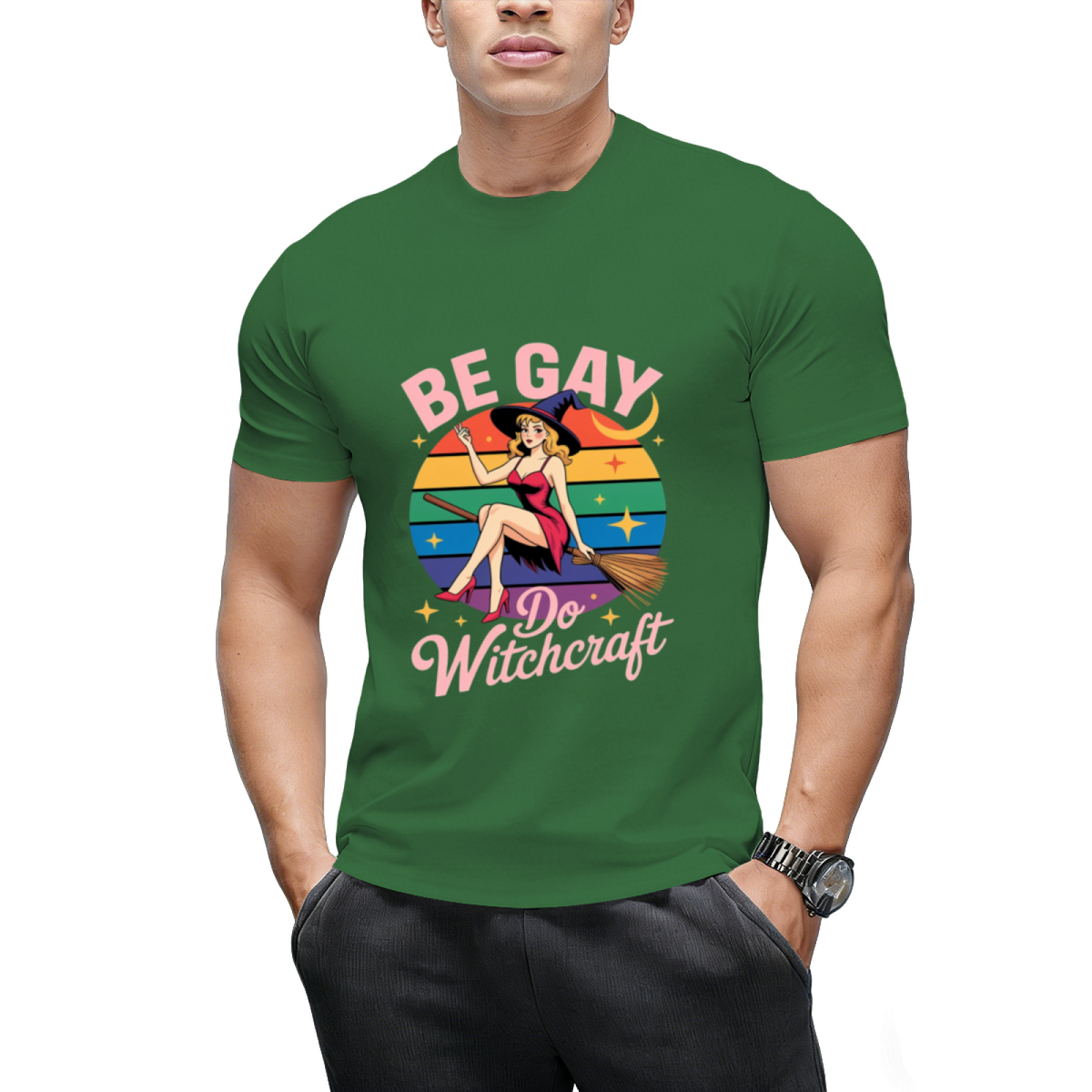Be Gay Do Witchcraft Gay Lesbian Pagan Pride Witch Halloween T-Shirt