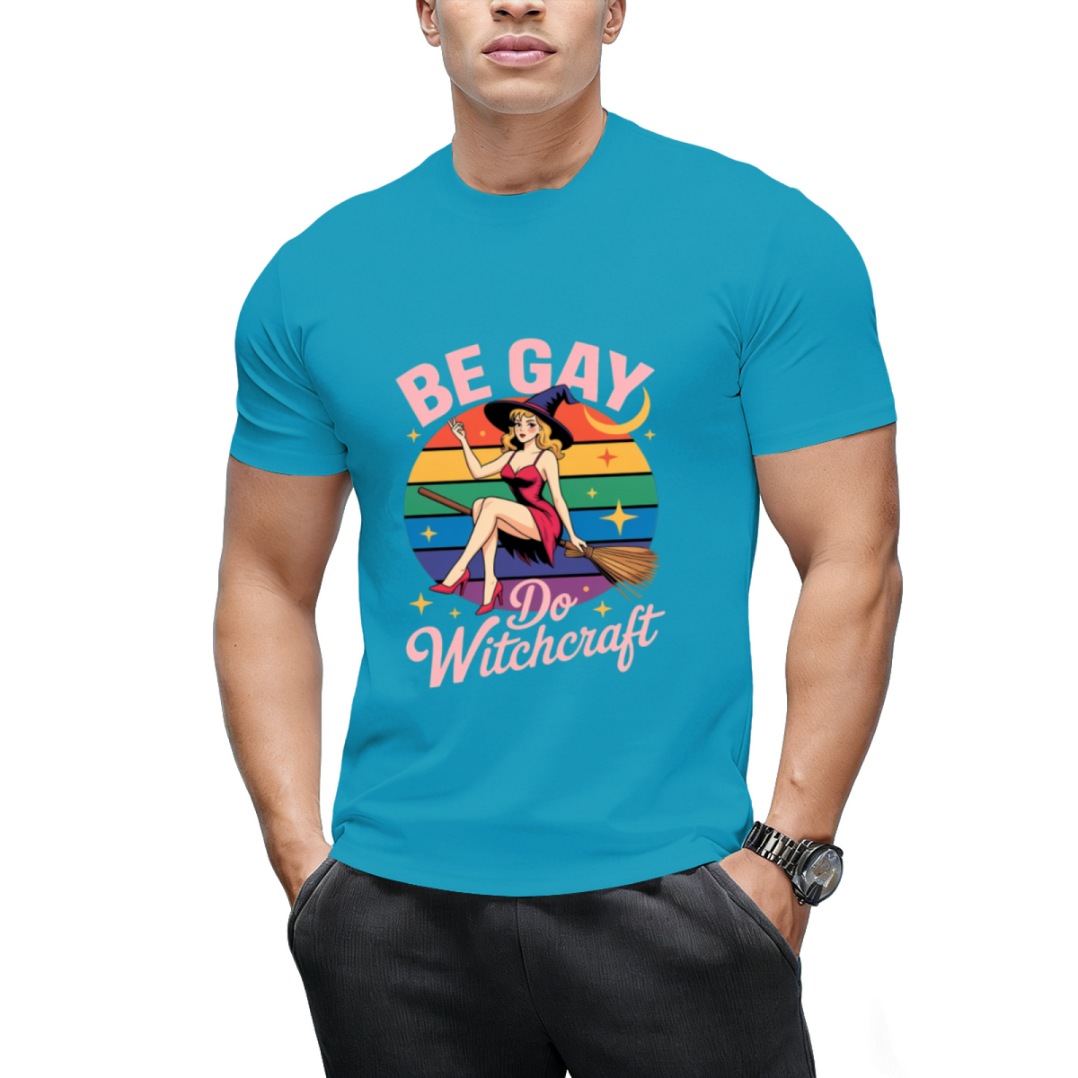 Be Gay Do Witchcraft Gay Lesbian Pagan Pride Witch Halloween T-Shirt