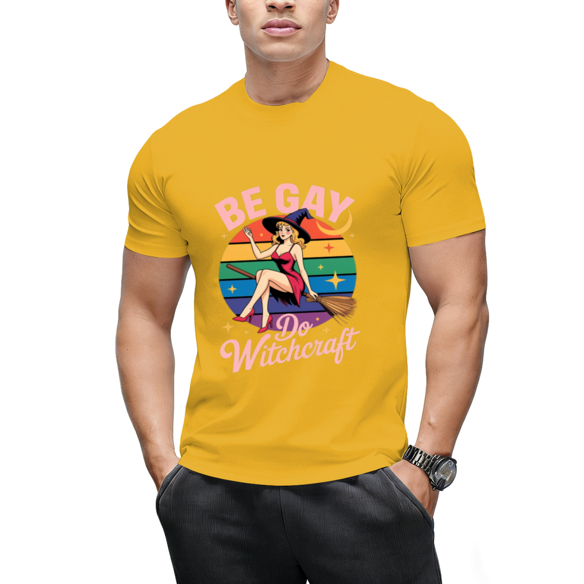 Be Gay Do Witchcraft Gay Lesbian Pagan Pride Witch Halloween T-Shirt