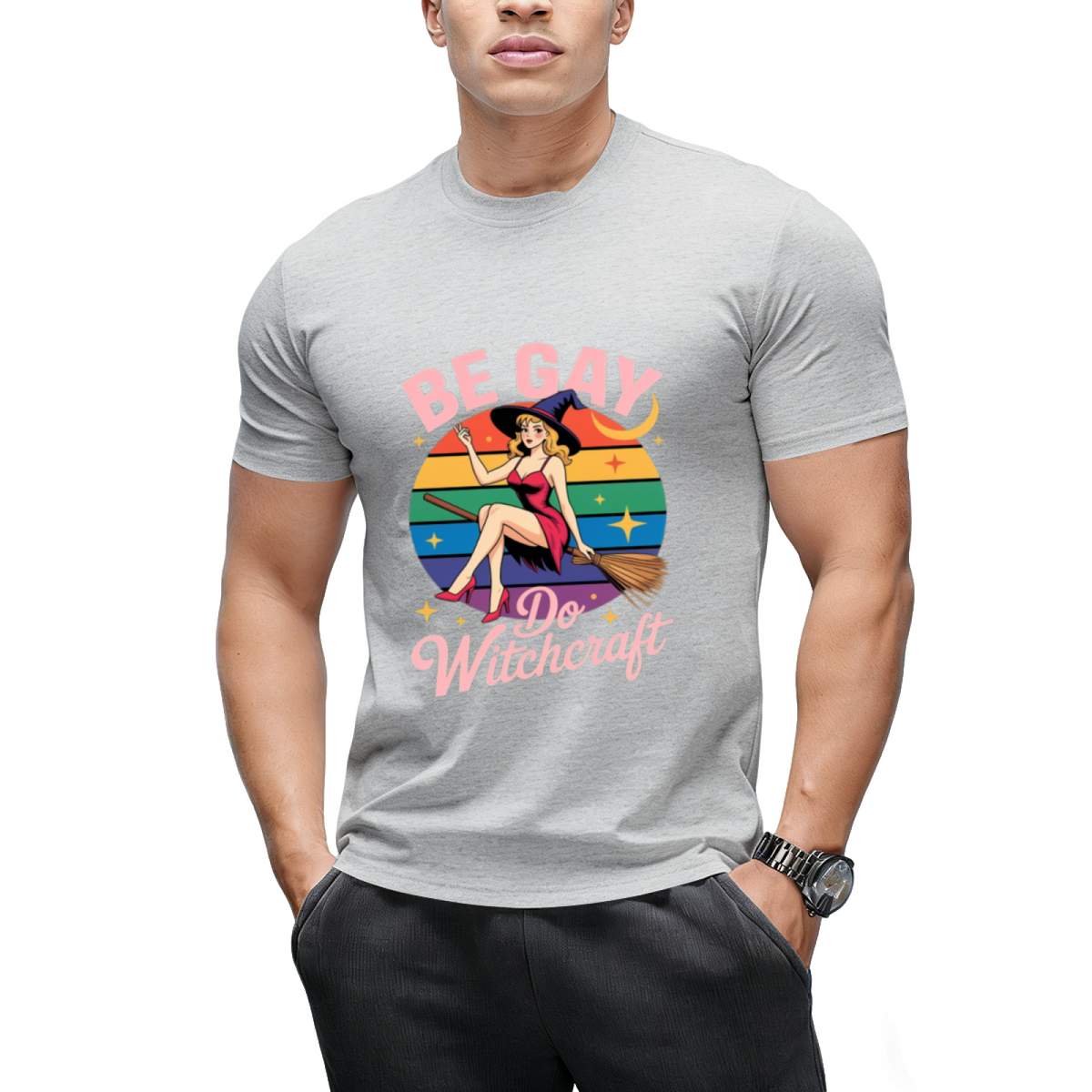 Be Gay Do Witchcraft Gay Lesbian Pagan Pride Witch Halloween T-Shirt