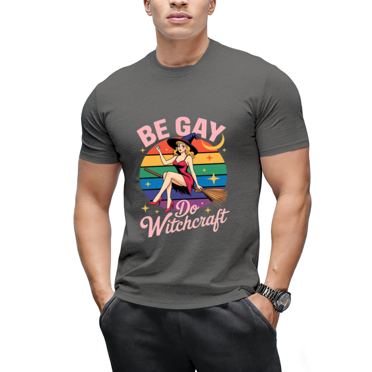 Be Gay Do Witchcraft Gay Lesbian Pagan Pride Witch Halloween T-Shirt