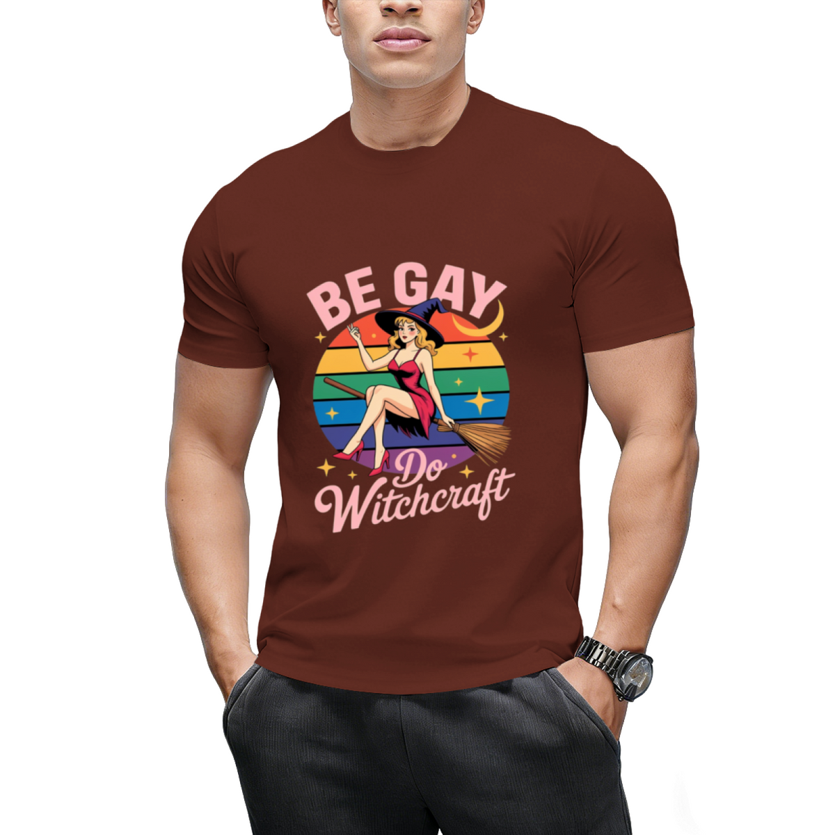 Be Gay Do Witchcraft Gay Lesbian Pagan Pride Witch Halloween T-Shirt