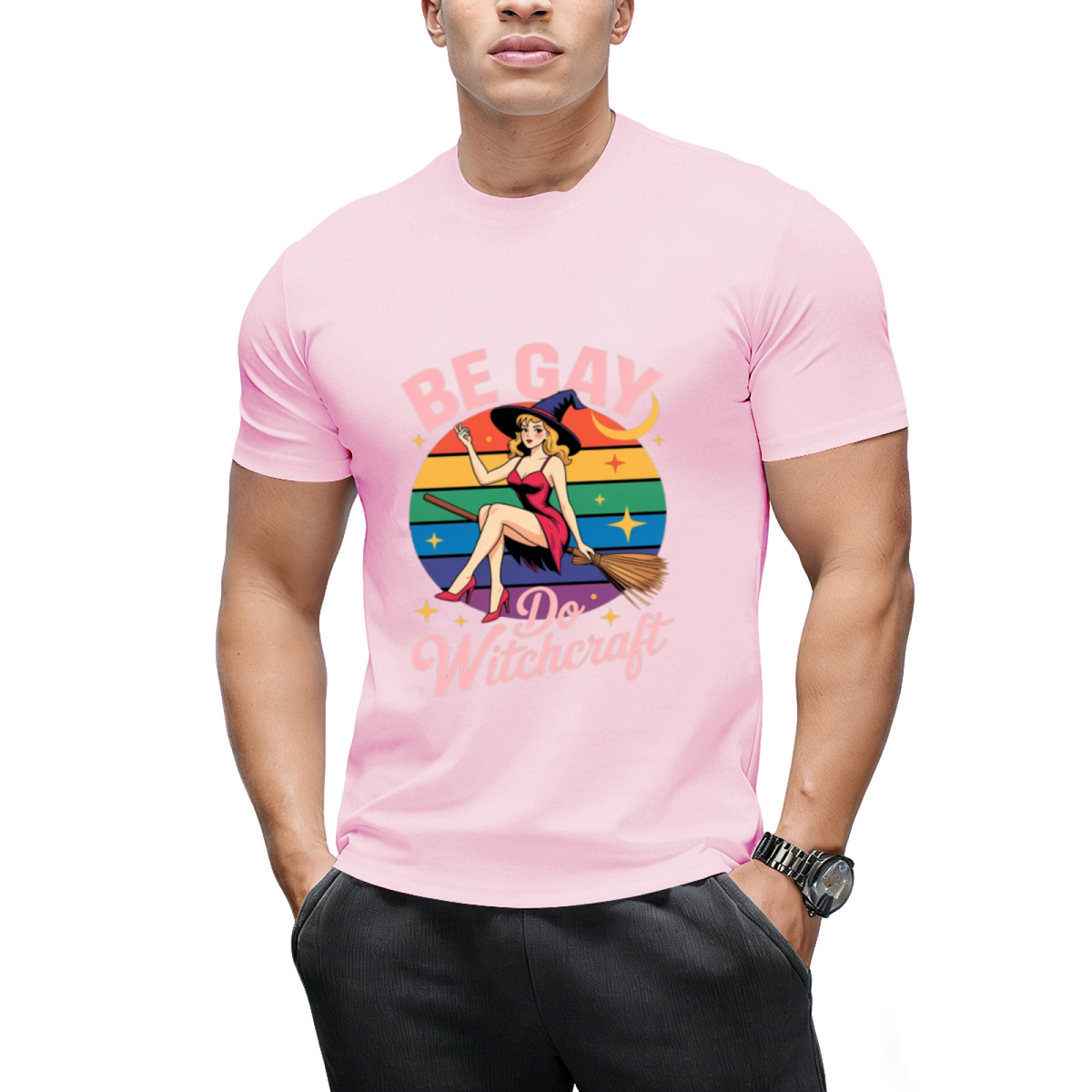 Be Gay Do Witchcraft Gay Lesbian Pagan Pride Witch Halloween T-Shirt