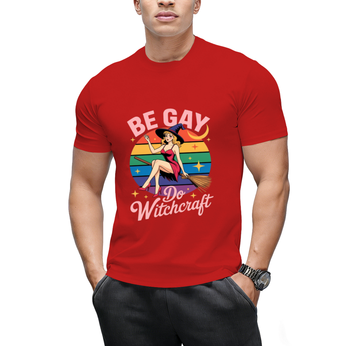 Be Gay Do Witchcraft Gay Lesbian Pagan Pride Witch Halloween T-Shirt