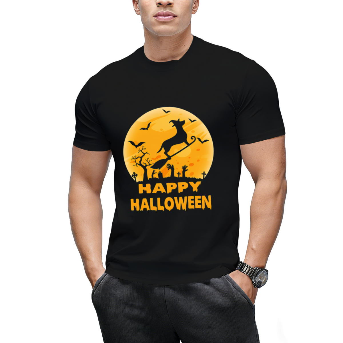 Dachshund dog witch halloween T-Shirt