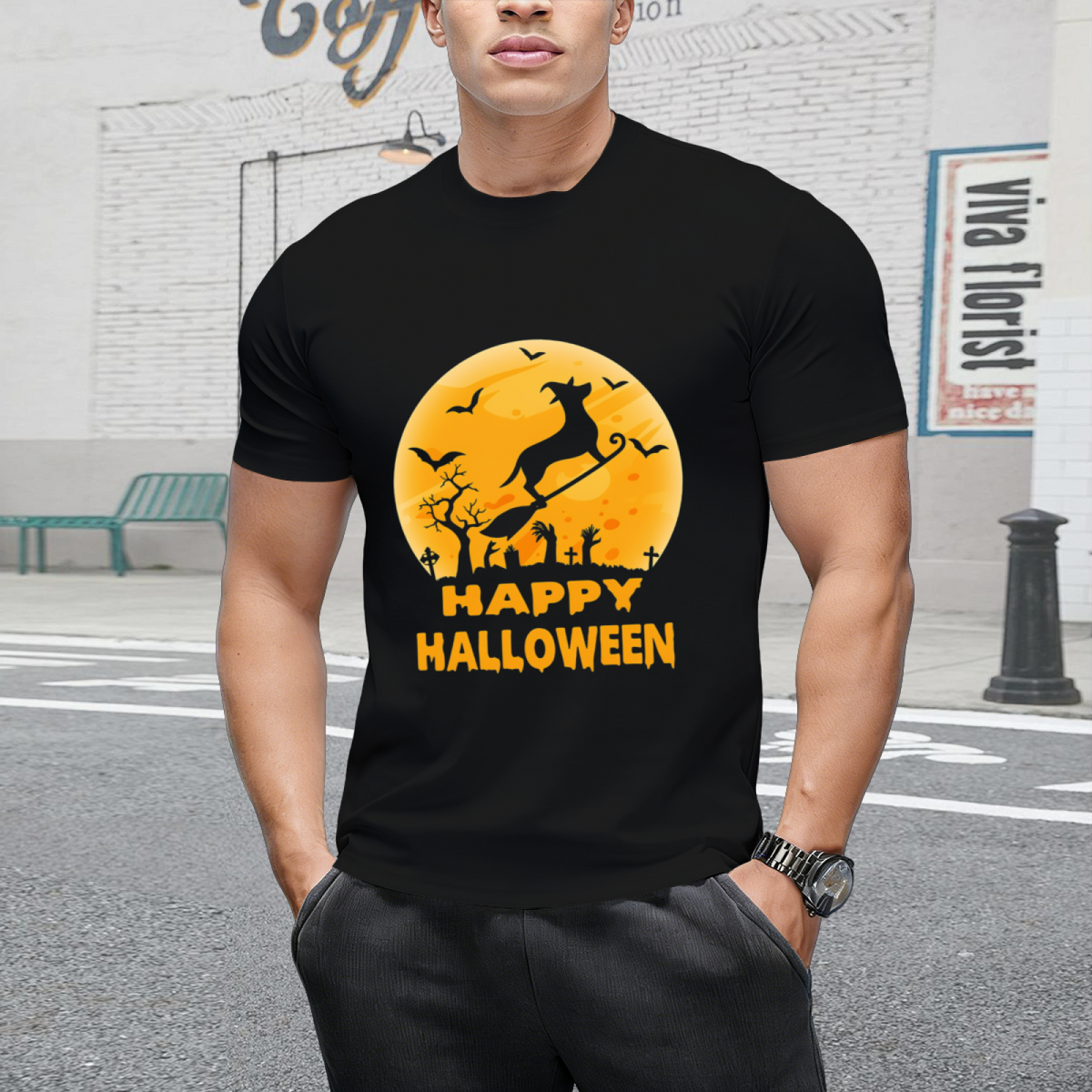 Dachshund dog witch halloween T-Shirt