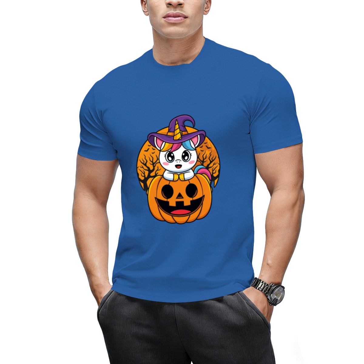 Cute Unicorn WItchy Jack O Lantern Pumpkin Halloween T-Shirt
