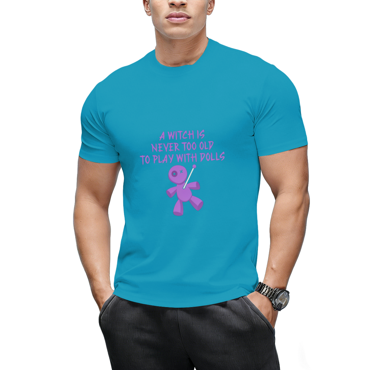 A Witch is Never Too Old To Play With Dolls cheeky Witch T-Shirt