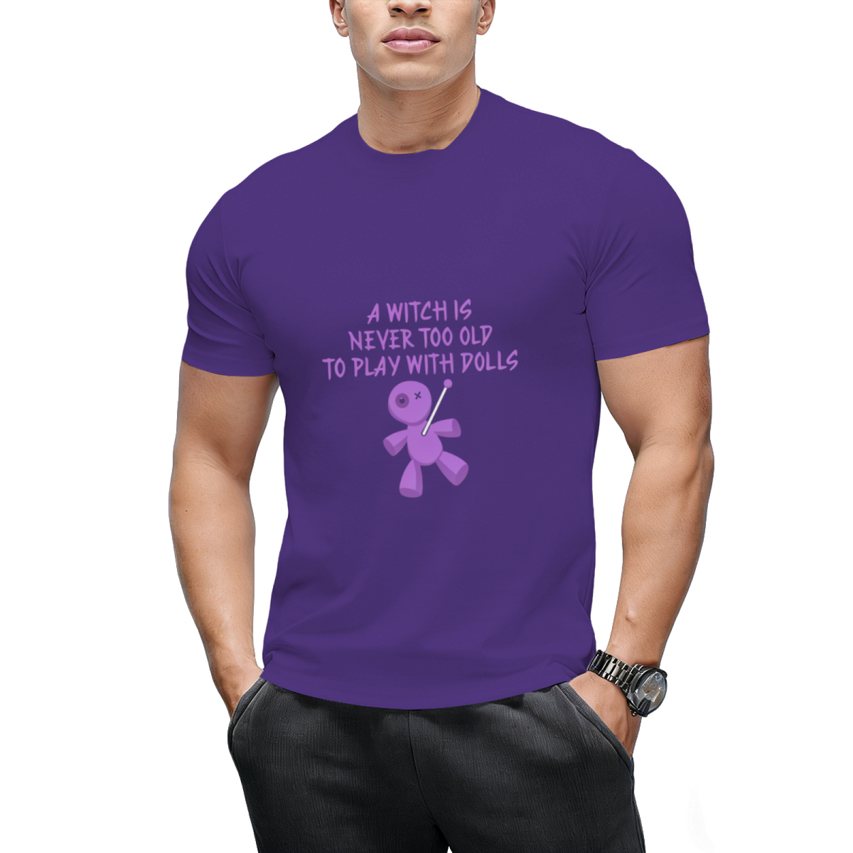 A Witch is Never Too Old To Play With Dolls cheeky Witch T-Shirt