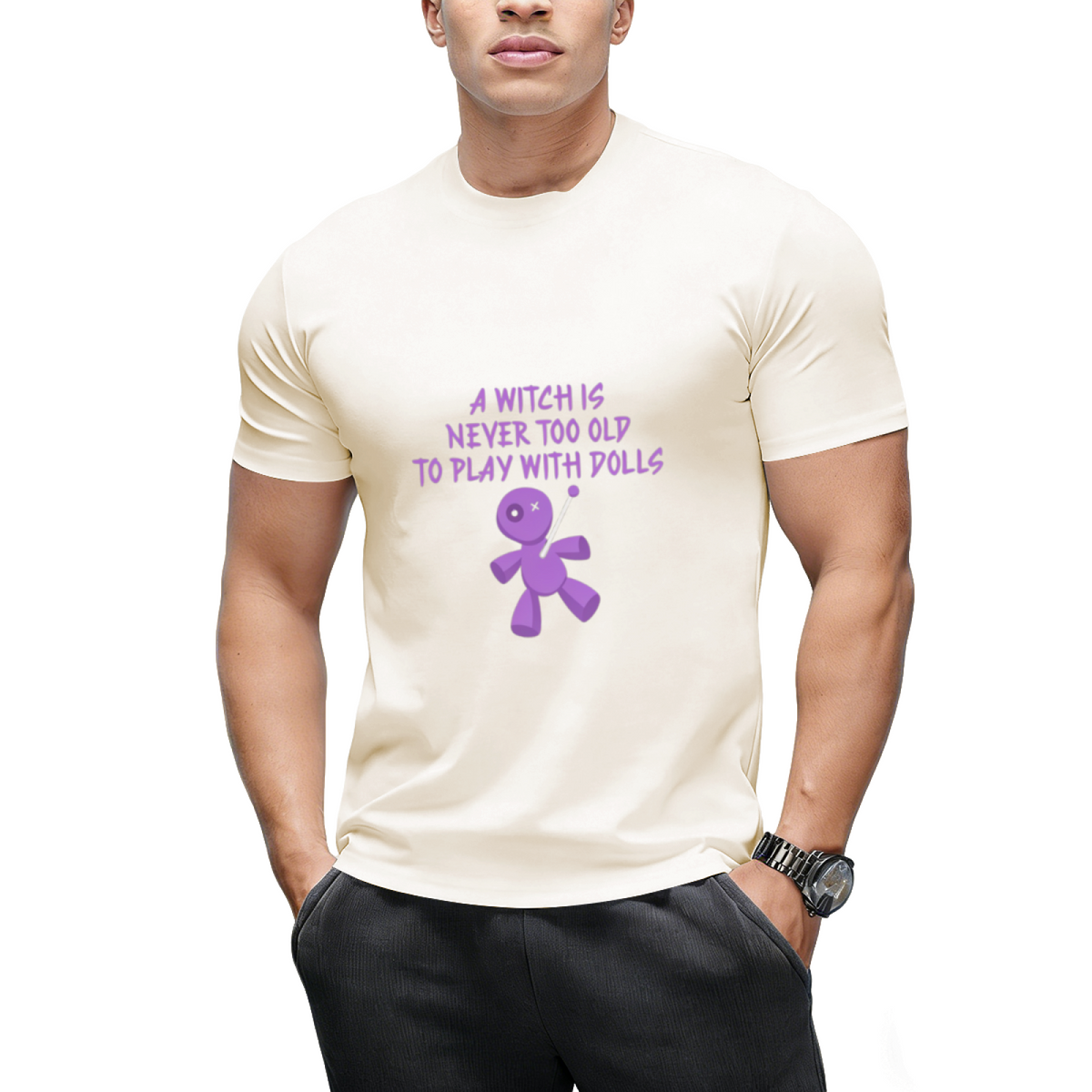 A Witch is Never Too Old To Play With Dolls cheeky Witch T-Shirt