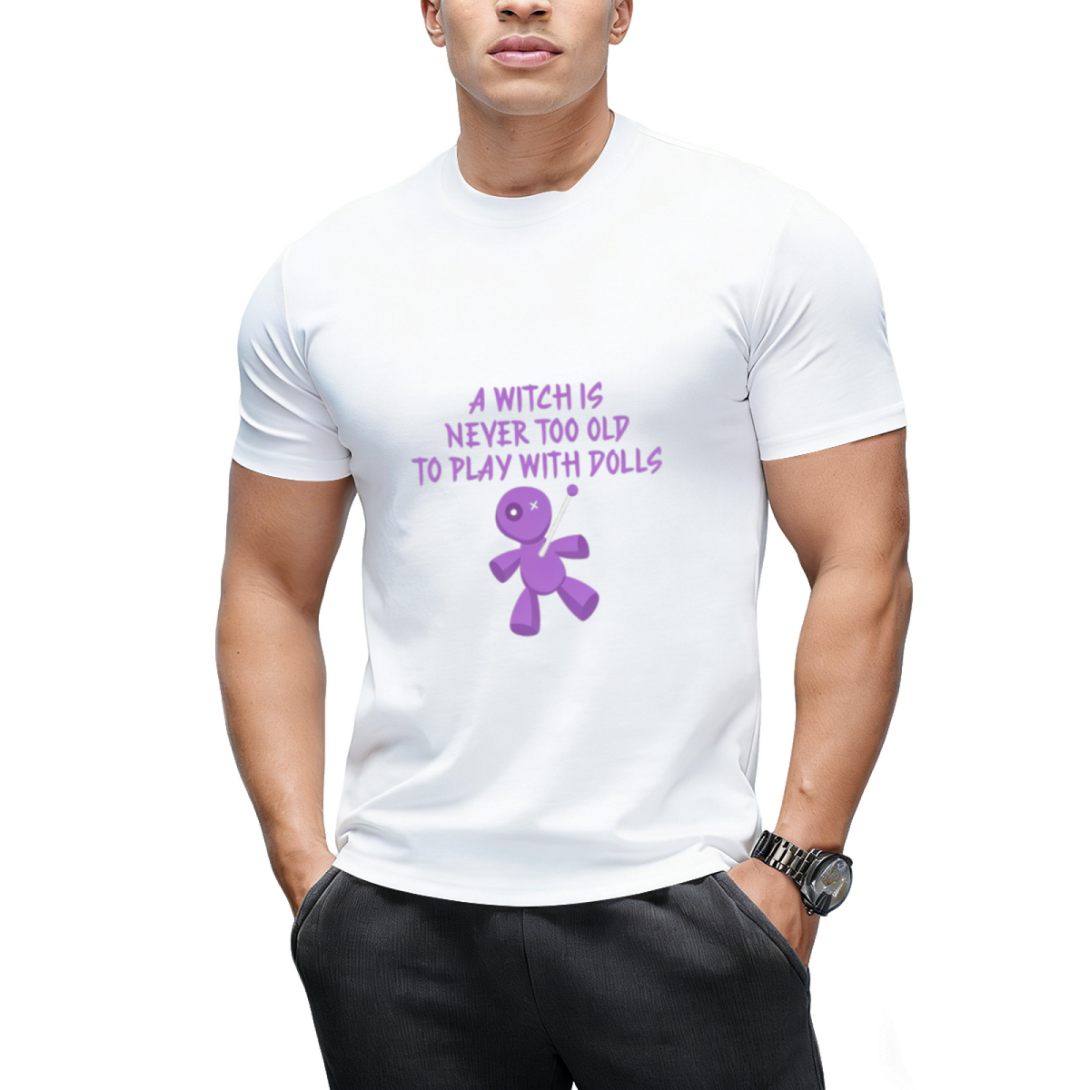 A Witch is Never Too Old To Play With Dolls cheeky Witch T-Shirt