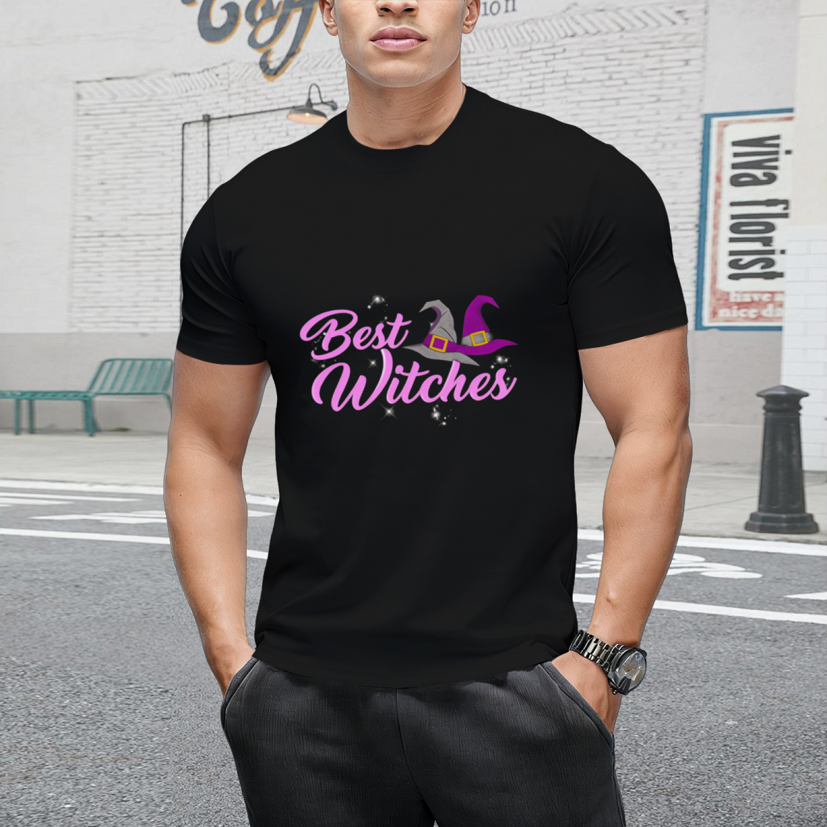 Best Witches Cute Halloween Witch Best Wishes Pun T-Shirt