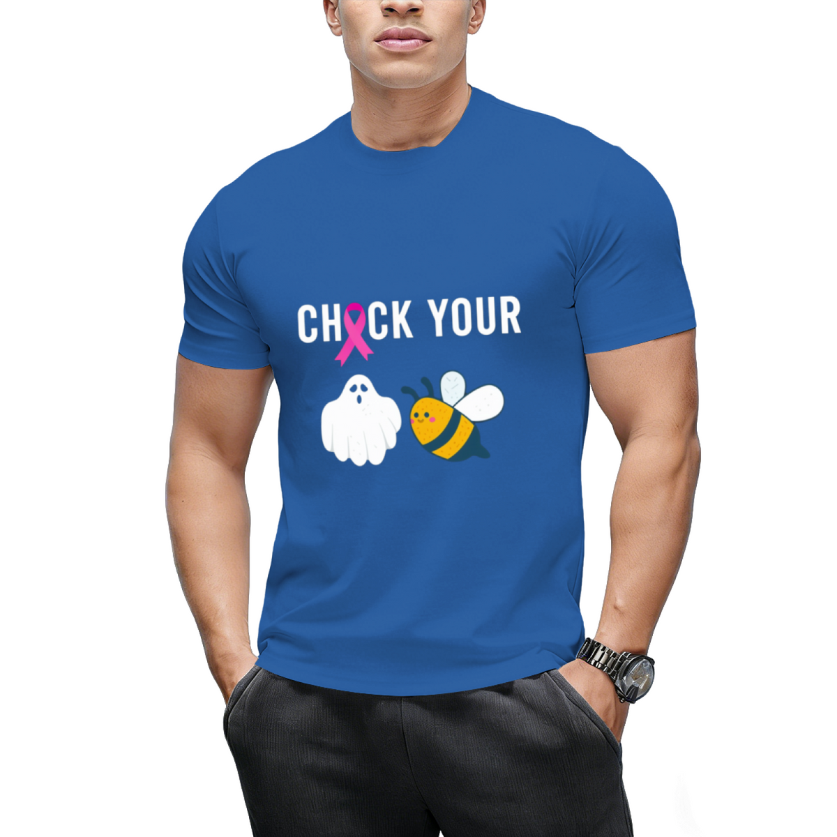 Check Your Boo Bees Shirt Funny Breast Cancer Halloween Gift T-Shirt