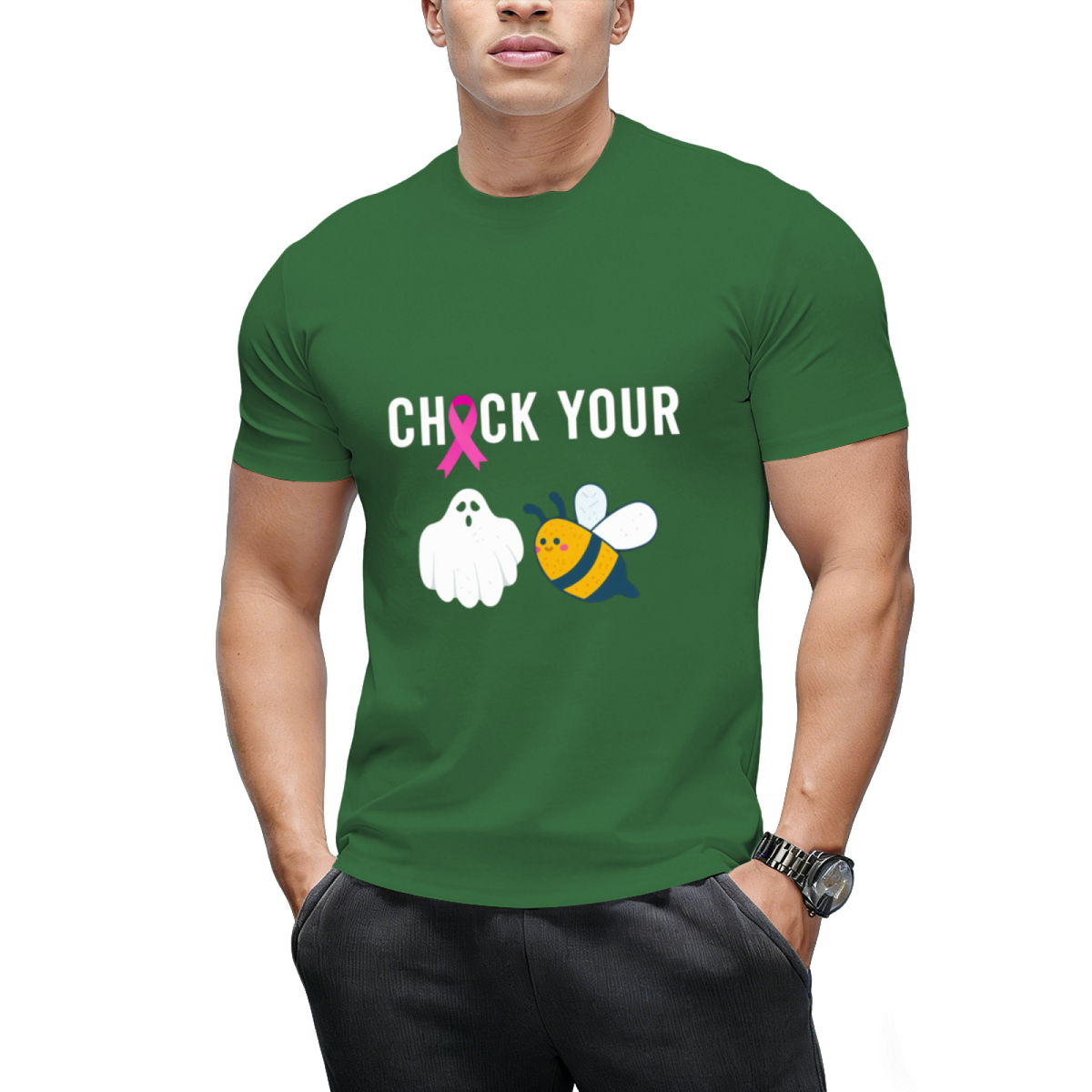 Check Your Boo Bees Shirt Funny Breast Cancer Halloween Gift T-Shirt