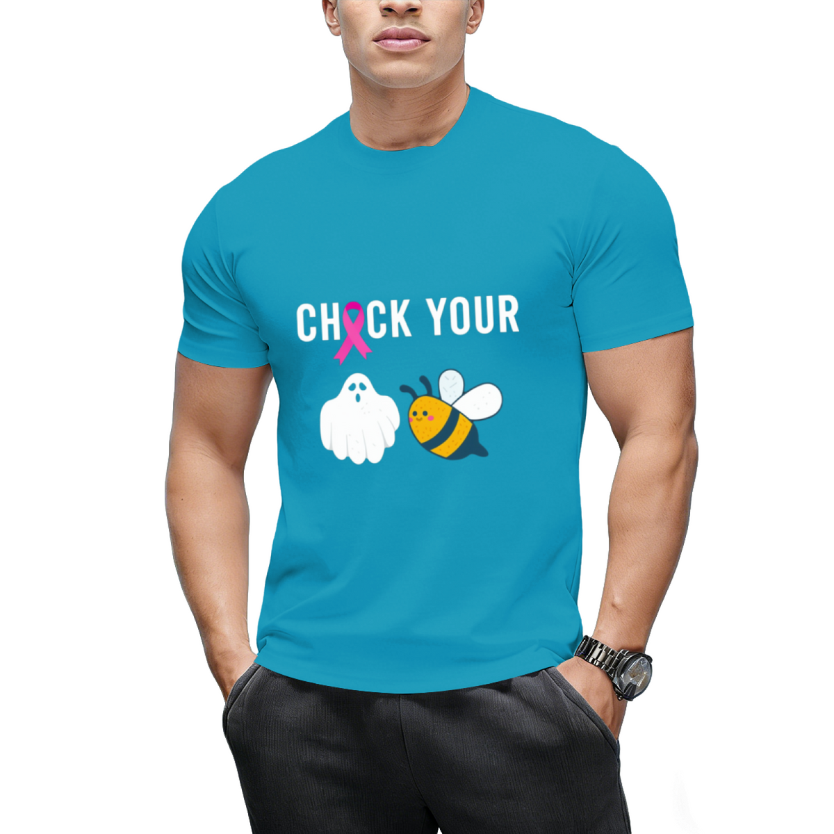 Check Your Boo Bees Shirt Funny Breast Cancer Halloween Gift T-Shirt