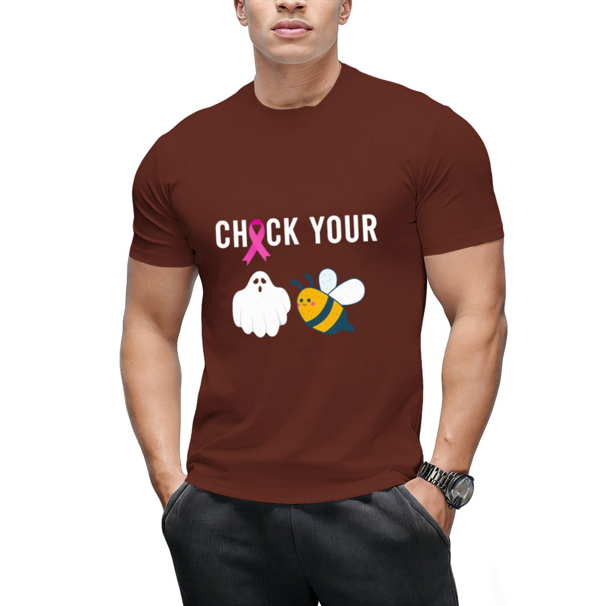 Check Your Boo Bees Shirt Funny Breast Cancer Halloween Gift T-Shirt