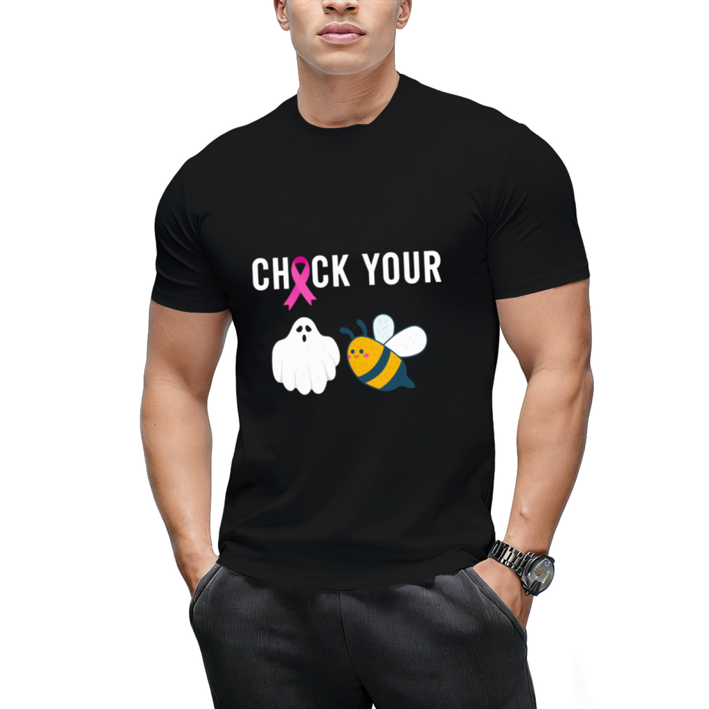 Check Your Boo Bees Shirt Funny Breast Cancer Halloween Gift T-Shirt