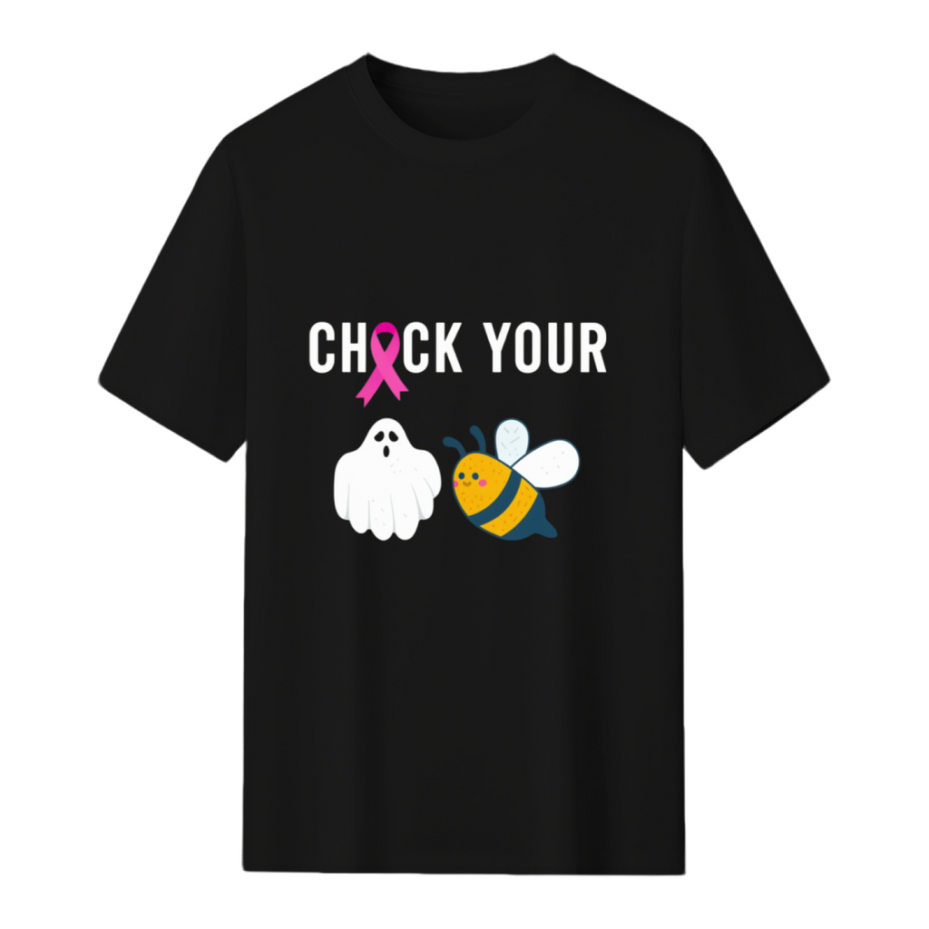Check Your Boo Bees Shirt Funny Breast Cancer Halloween Gift T-Shirt