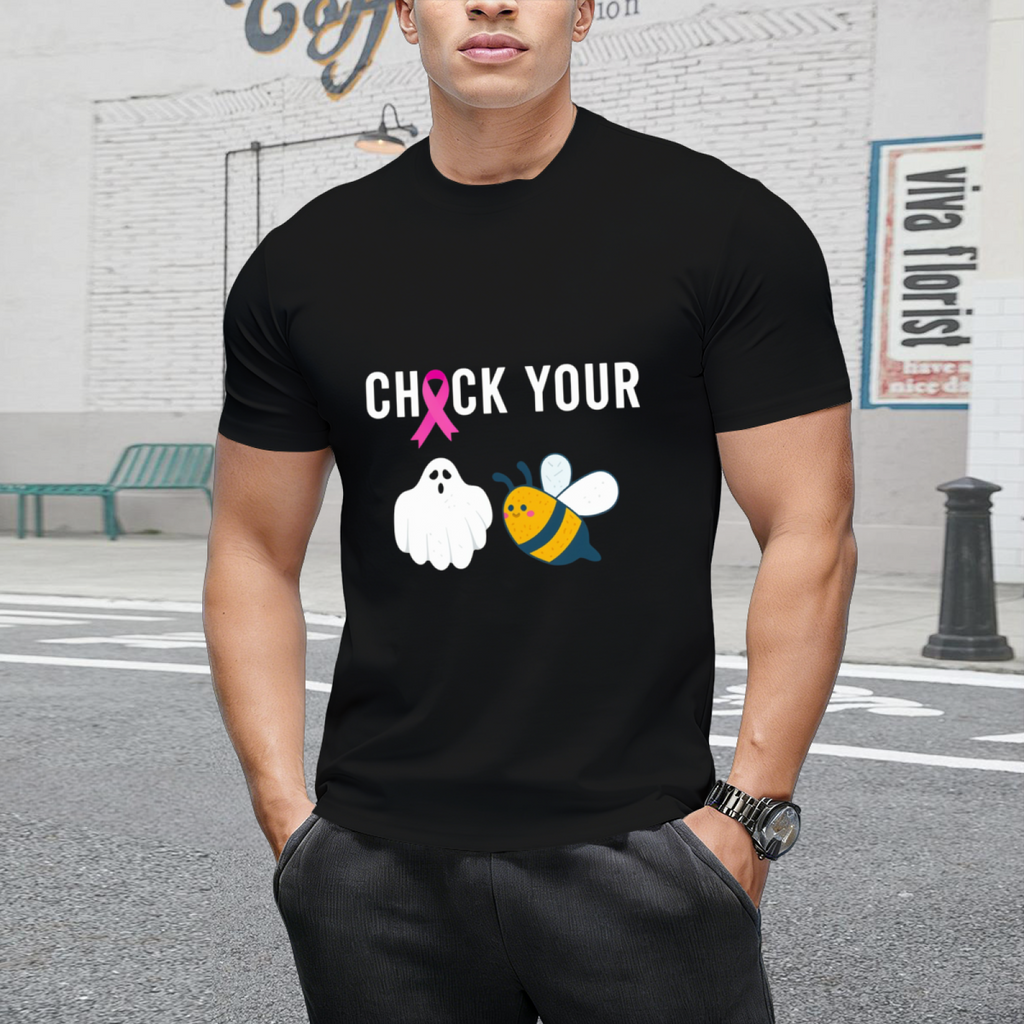 Check Your Boo Bees Shirt Funny Breast Cancer Halloween Gift T-Shirt