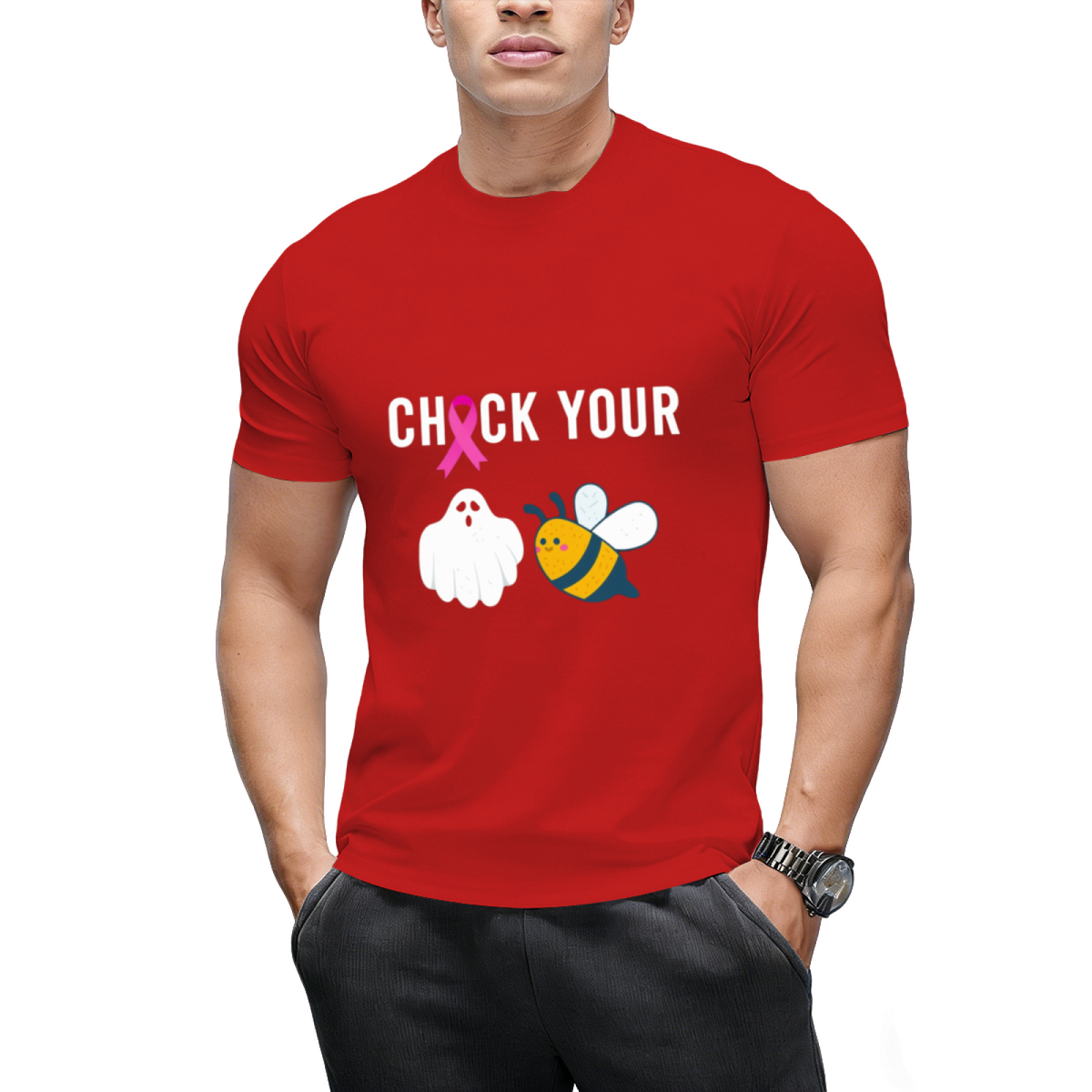 Check Your Boo Bees Shirt Funny Breast Cancer Halloween Gift T-Shirt
