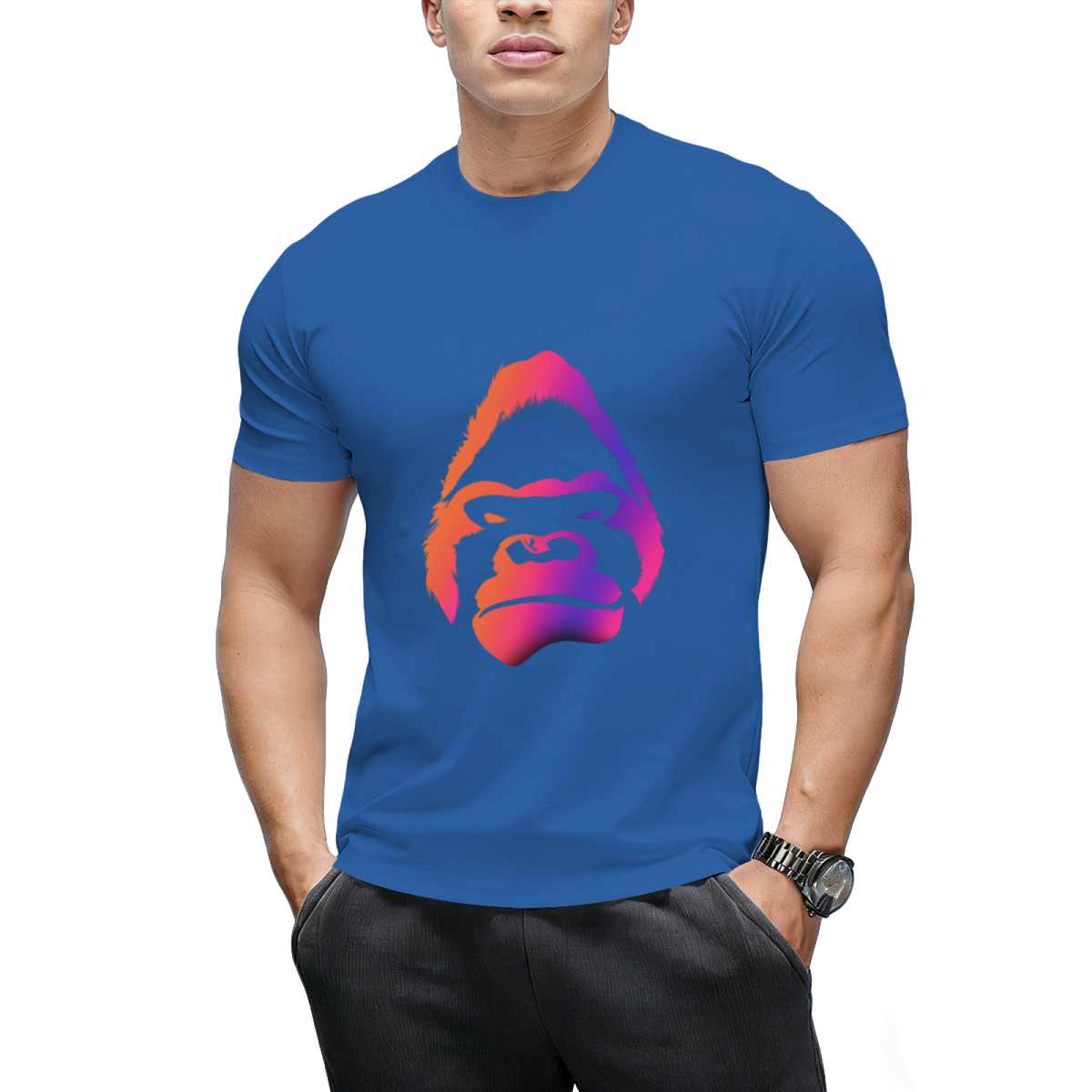 Gorilla Face Halloween Spooky Graffity T-Shirt