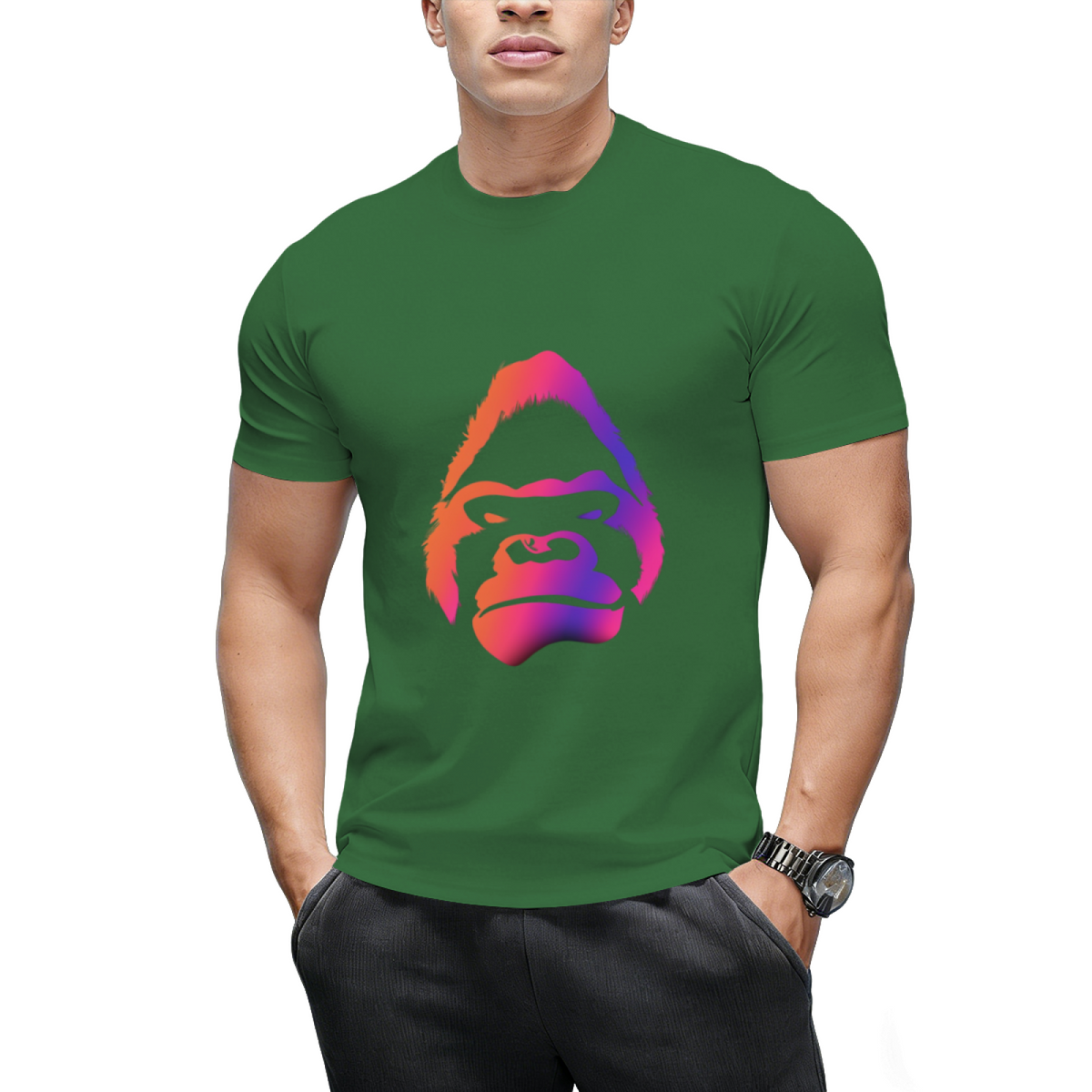 Gorilla Face Halloween Spooky Graffity T-Shirt