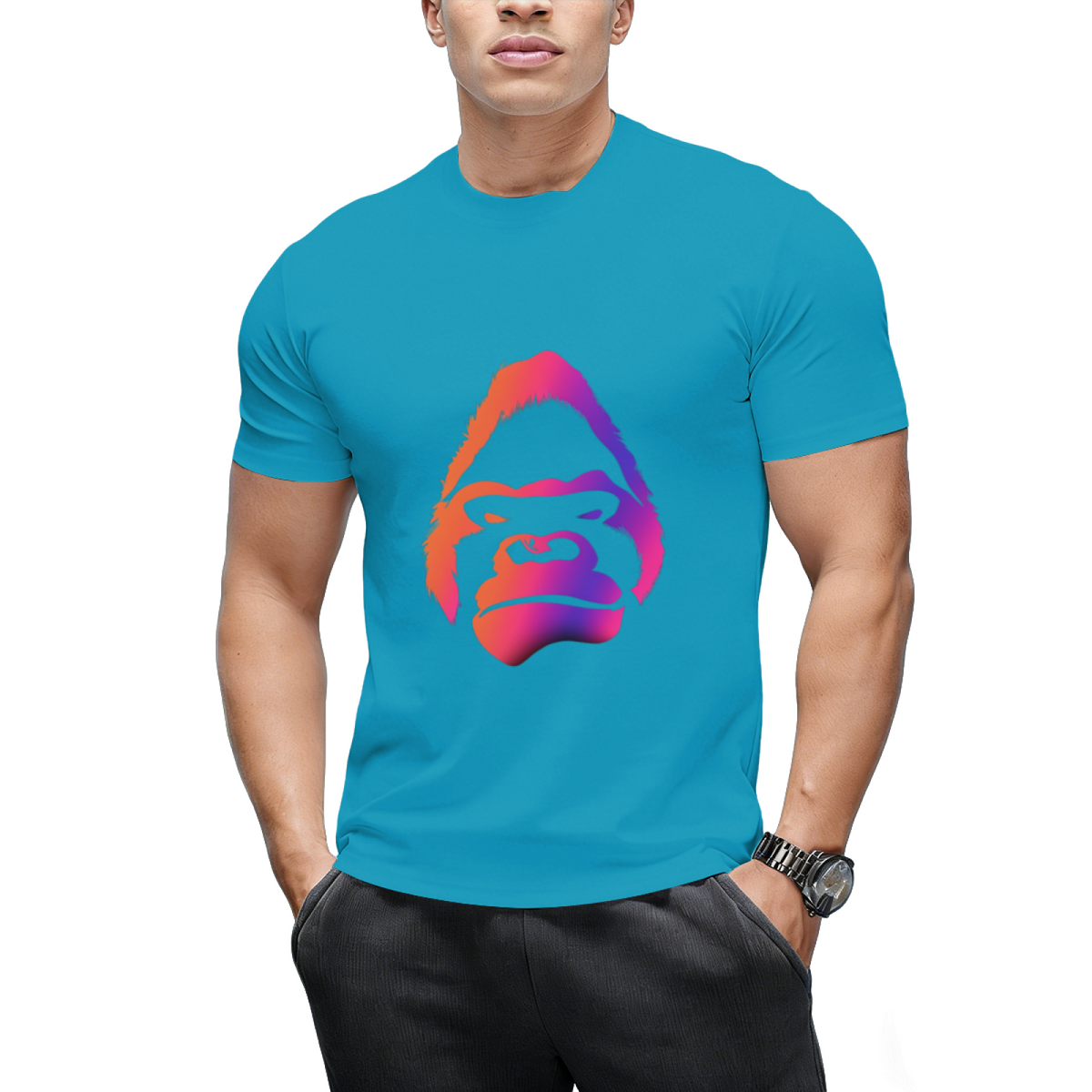 Gorilla Face Halloween Spooky Graffity T-Shirt